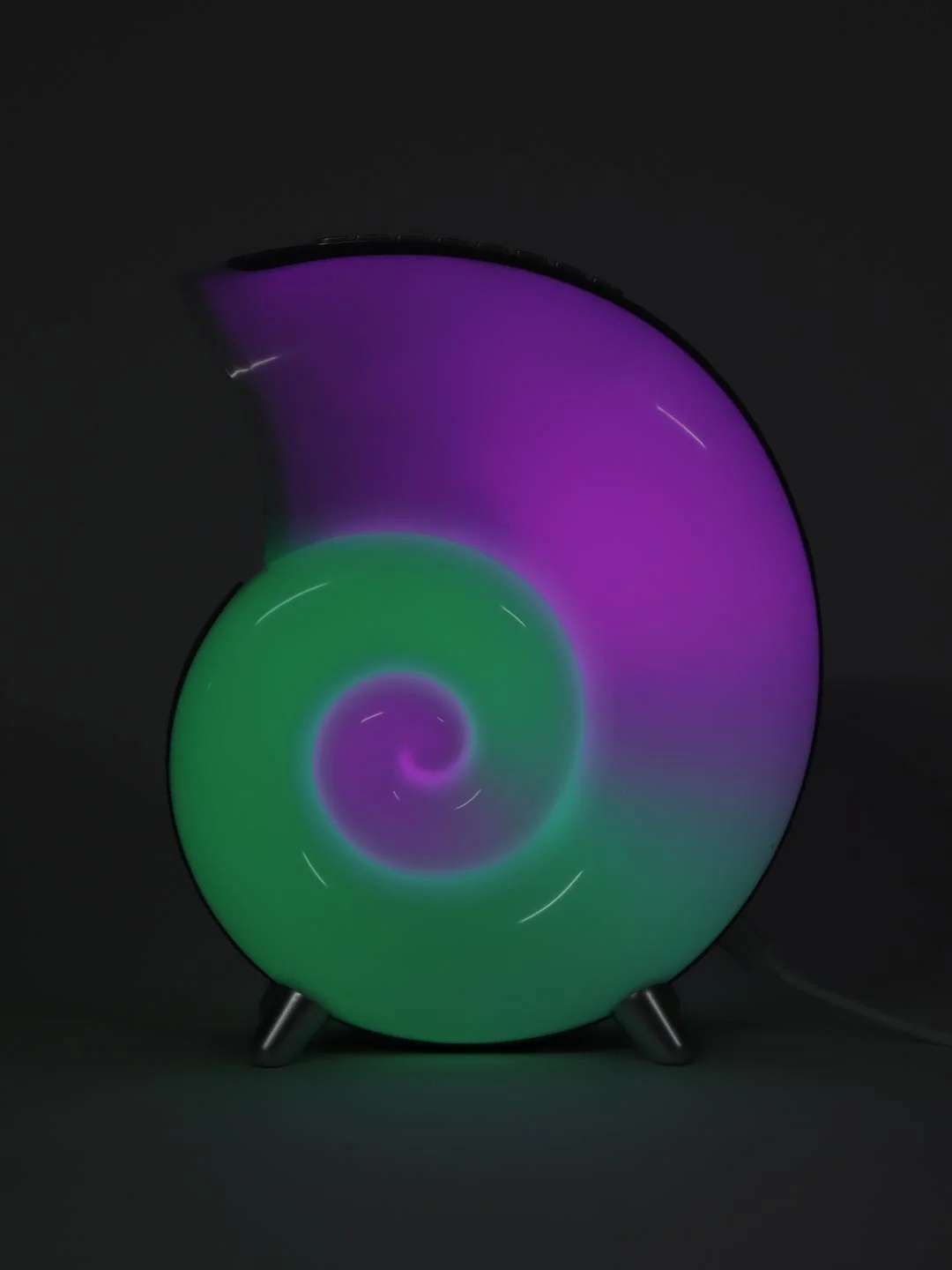 Белый портативная Bluetooth колонка - ночник, с RGB подсветкой и будильником, 4 в 1