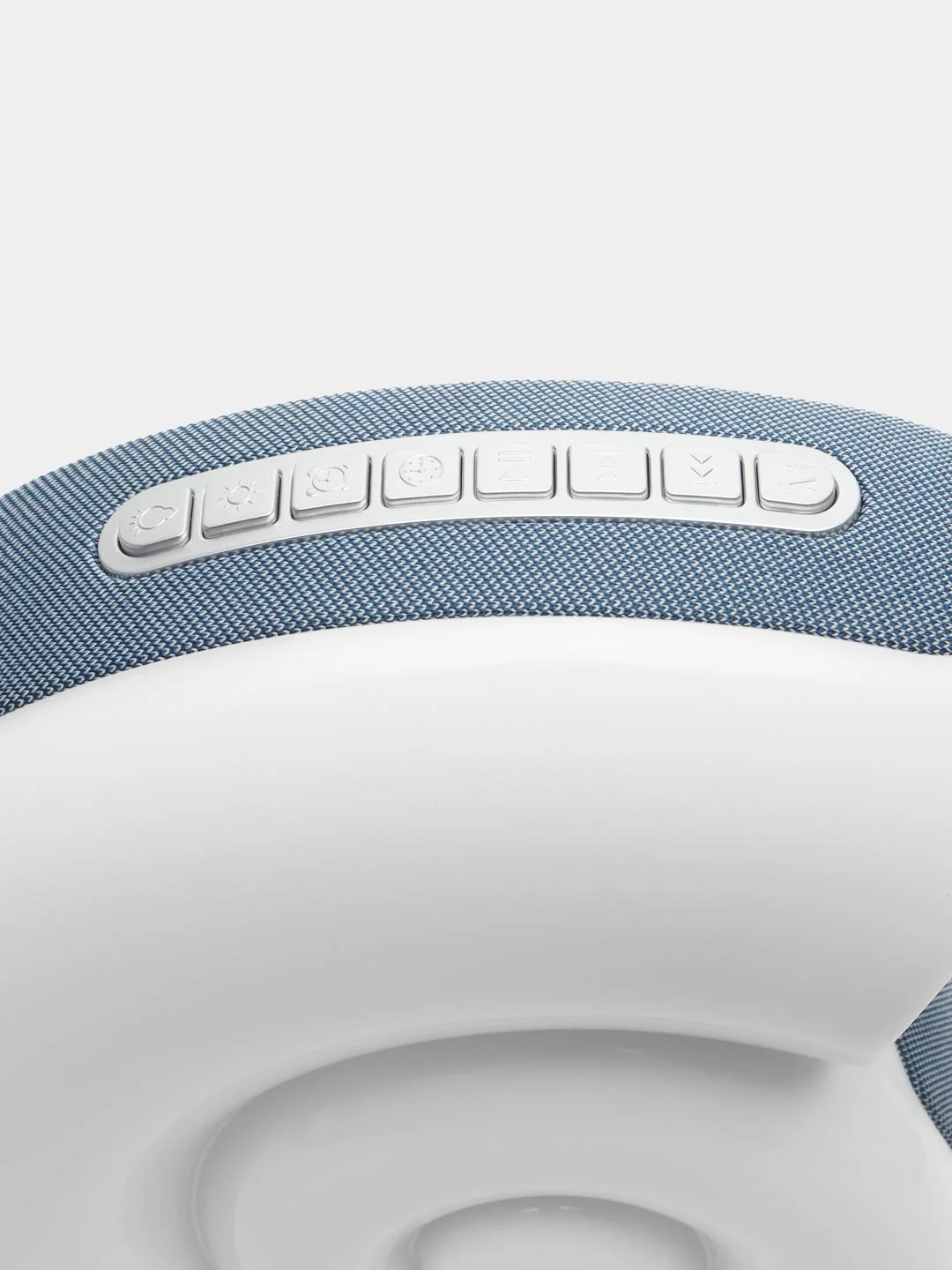 Белый портативная Bluetooth колонка - ночник, с RGB подсветкой и будильником, 4 в 1