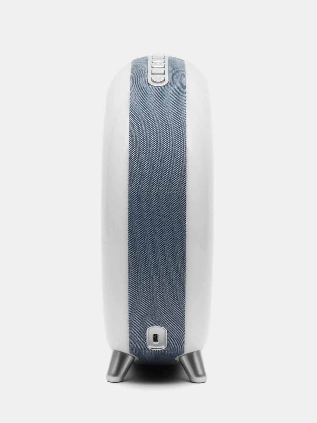 Белый портативная Bluetooth колонка - ночник, с RGB подсветкой и будильником, 4 в 1