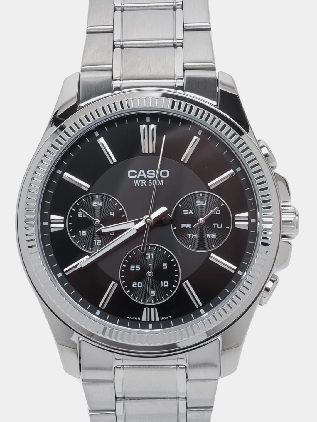 Серый металлик часы наручные Casio MTP-1374D-1A