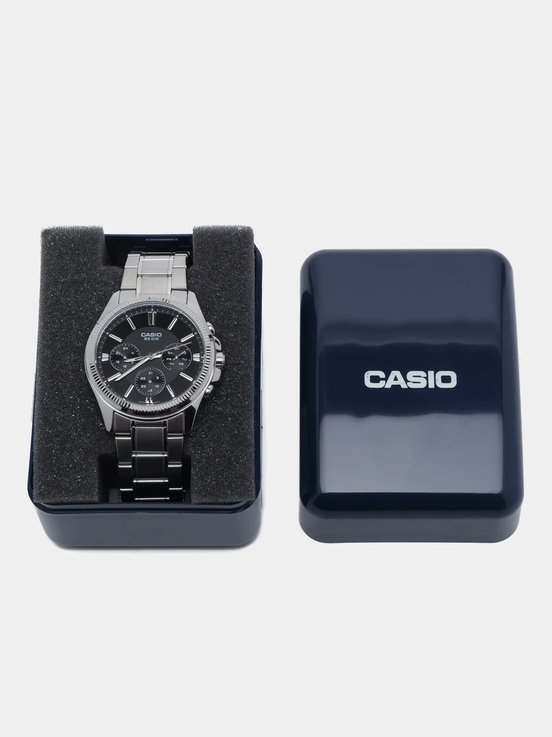Серый металлик часы наручные Casio MTP-1374D-1A