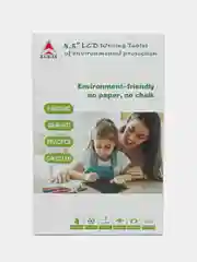 Голубой планшет детский электронный с LCD экраном