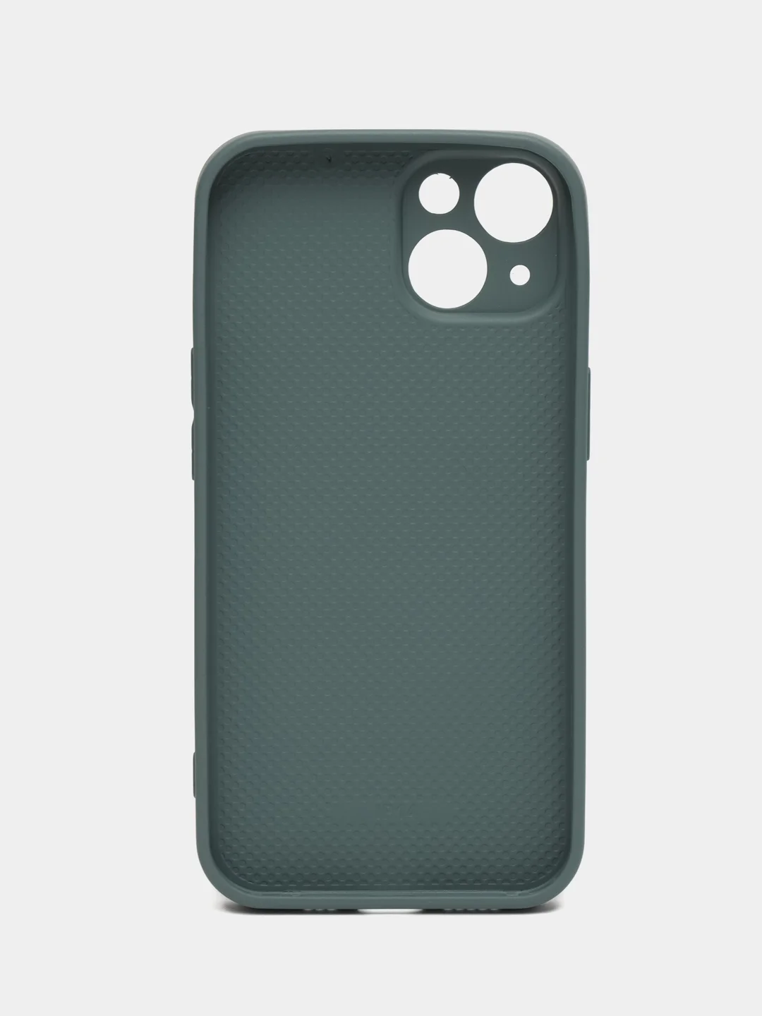 Зеленый силиконовый чехол на iPhone 14, 14 Plus, 14 Pro, 14 Pro Max, со стеклянной панелью