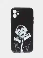 Алый чехол на iPhone 15, 14, 13, 12, 11 Pro, Max, Plus, Mini, Xr, X, Xs,  с принтом аниме