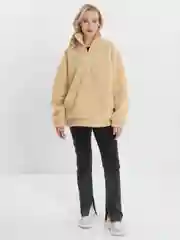 Женская толстовка в стиле oversize, ткань барашек