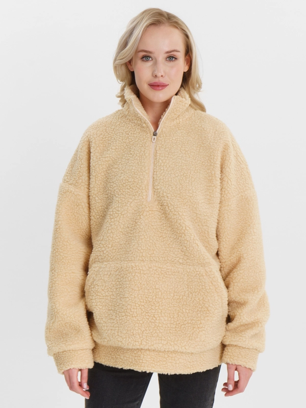 Женская толстовка в стиле oversize, ткань барашек