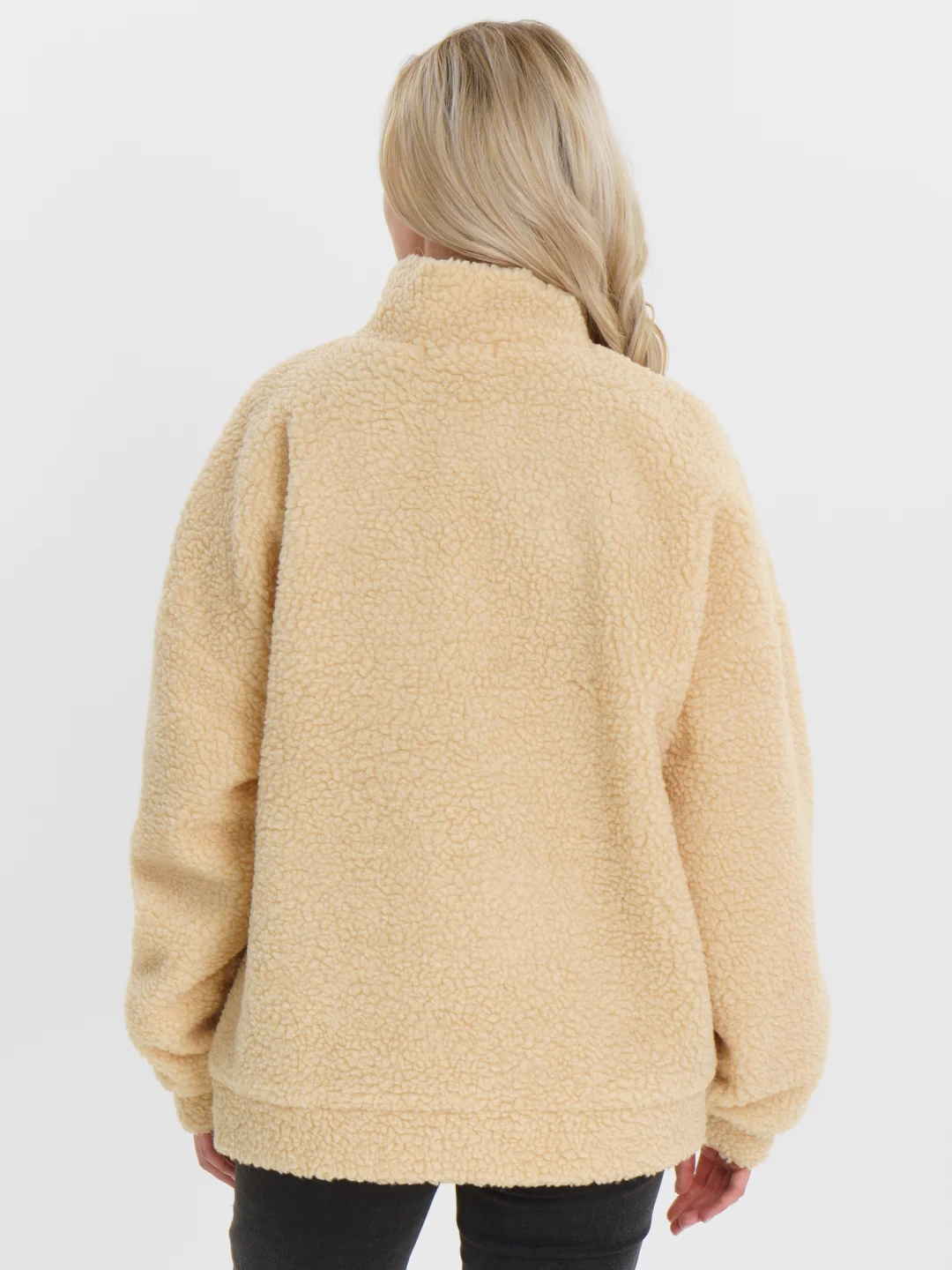 Женская толстовка в стиле oversize, ткань барашек