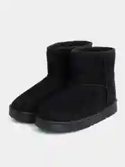 Черный женские зимние сапоги на меху In-Step, классические угги черные замшевые, размеры 36-41