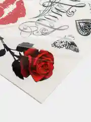 Серый временные переводные татуировки, тату, цветы, цветные