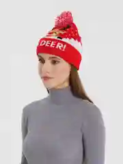 Зеленый новогодняя шапка со светодиодной подсветкой