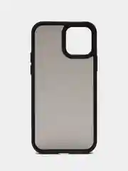 Черный противоударный, полупрозрачный чехол на iPhone 11, 12, 13, 14, 15, Pro, Max, mini, Plus