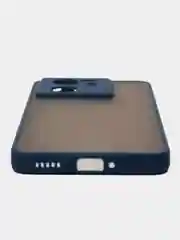 Темно-синий чехол Xiaomi 13T/Xiaomi 13T Pro (Сяоми 13Т/Про), пластиковый, матовый, с цветными кнопками