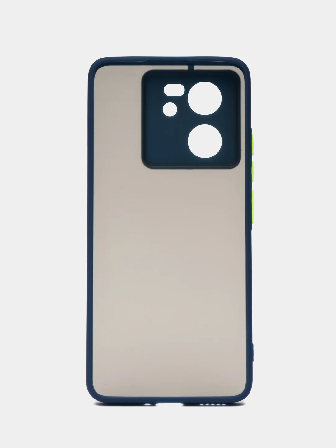 Темно-синий чехол Xiaomi 13T/Xiaomi 13T Pro (Сяоми 13Т/Про), пластиковый, матовый, с цветными кнопками