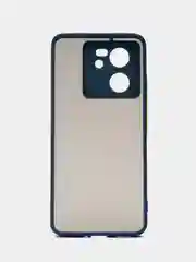 Темно-синий чехол Xiaomi 13T/Xiaomi 13T Pro (Сяоми 13Т/Про), пластиковый, матовый, с цветными кнопками