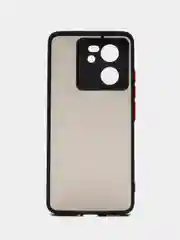 Черный чехол Xiaomi 13T/Xiaomi 13T Pro (Сяоми 13Т/Про), пластиковый, матовый, с цветными кнопками