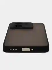 Черный чехол Xiaomi 13T/Xiaomi 13T Pro (Сяоми 13Т/Про), пластиковый, матовый, с цветными кнопками