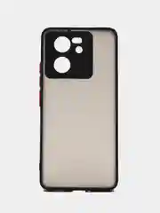 Черный чехол Xiaomi 13T/Xiaomi 13T Pro (Сяоми 13Т/Про), пластиковый, матовый, с цветными кнопками