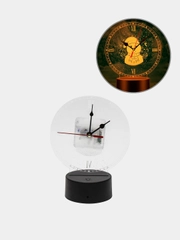 Ночник 3D, новогодний, с часами снеговик