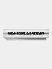 Серебряный табличка с номером телефона для автомобиля
