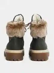 Зелёный хаки ботинки зимние женские Rieker