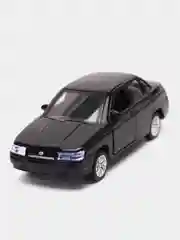 Черный ваз-2110, Лада Приора, 12см/музыкальная/со светом/открываются передние двери/металлическая