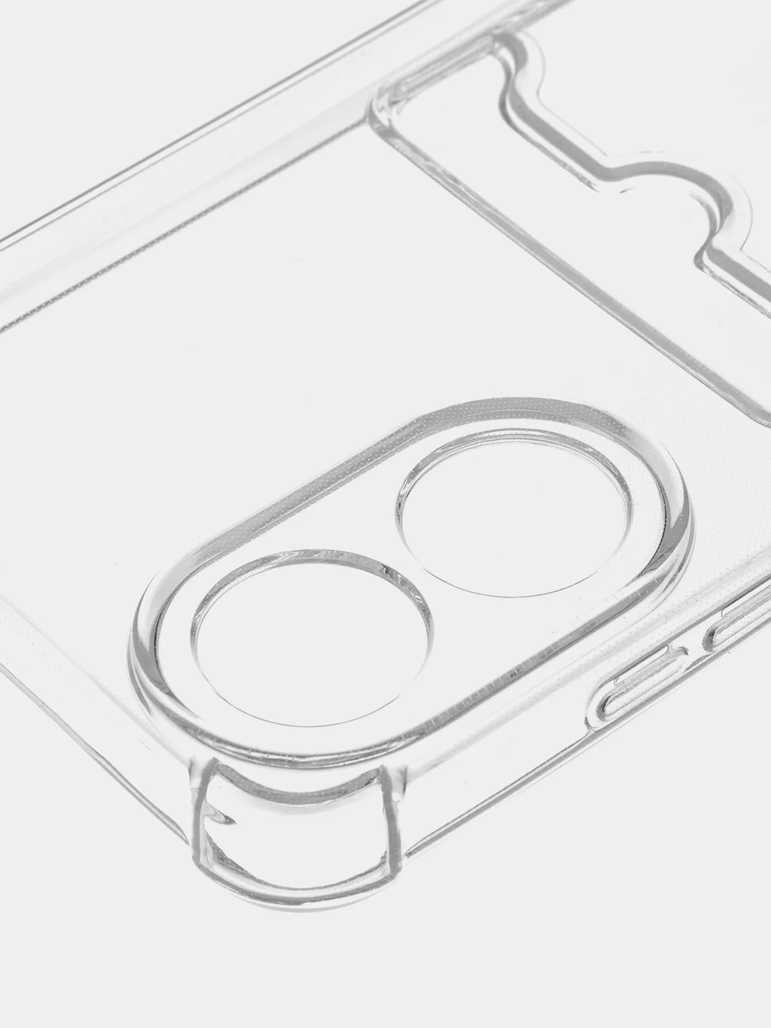 Молочный противоударный чехол для OPPO A78 силиконовый ROSCO с бортиком, защитой камер, прозрачный