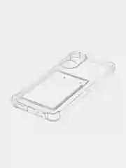Молочный противоударный чехол для OPPO A78 силиконовый ROSCO с бортиком, защитой камер, прозрачный