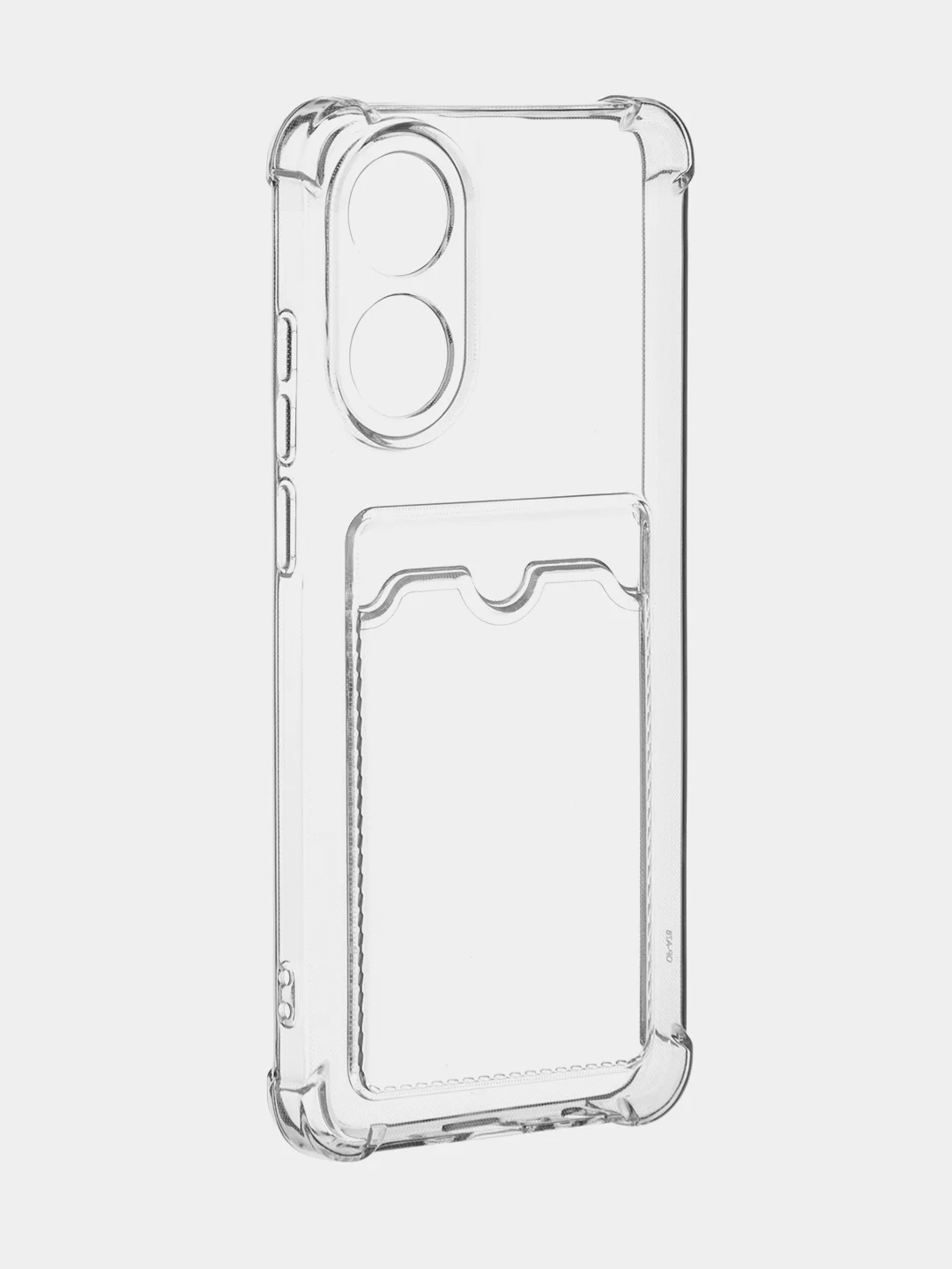 Молочный противоударный чехол для OPPO A78 силиконовый ROSCO с бортиком, защитой камер, прозрачный