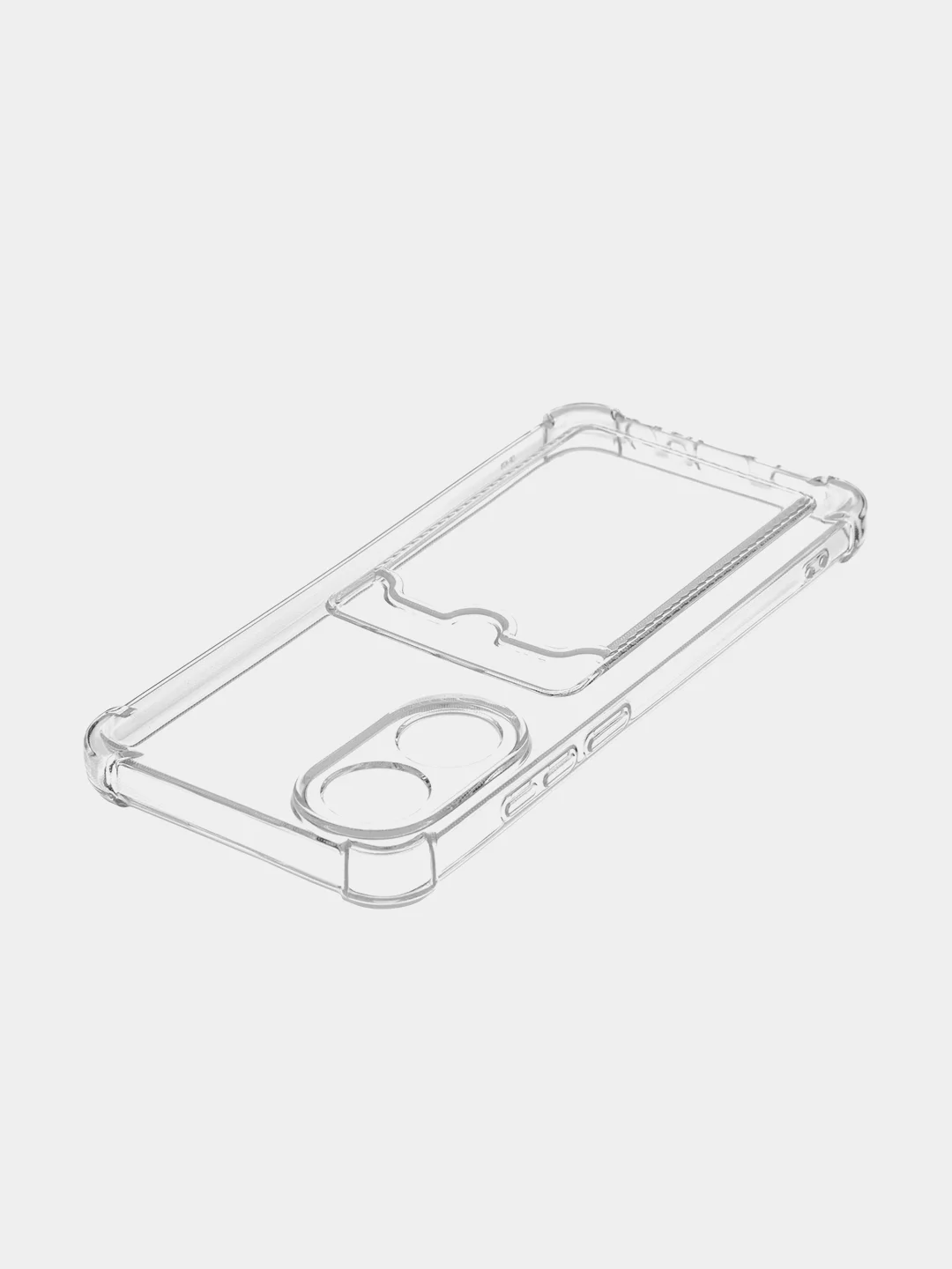 Молочный противоударный чехол для OPPO A78 силиконовый ROSCO с бортиком, защитой камер, прозрачный