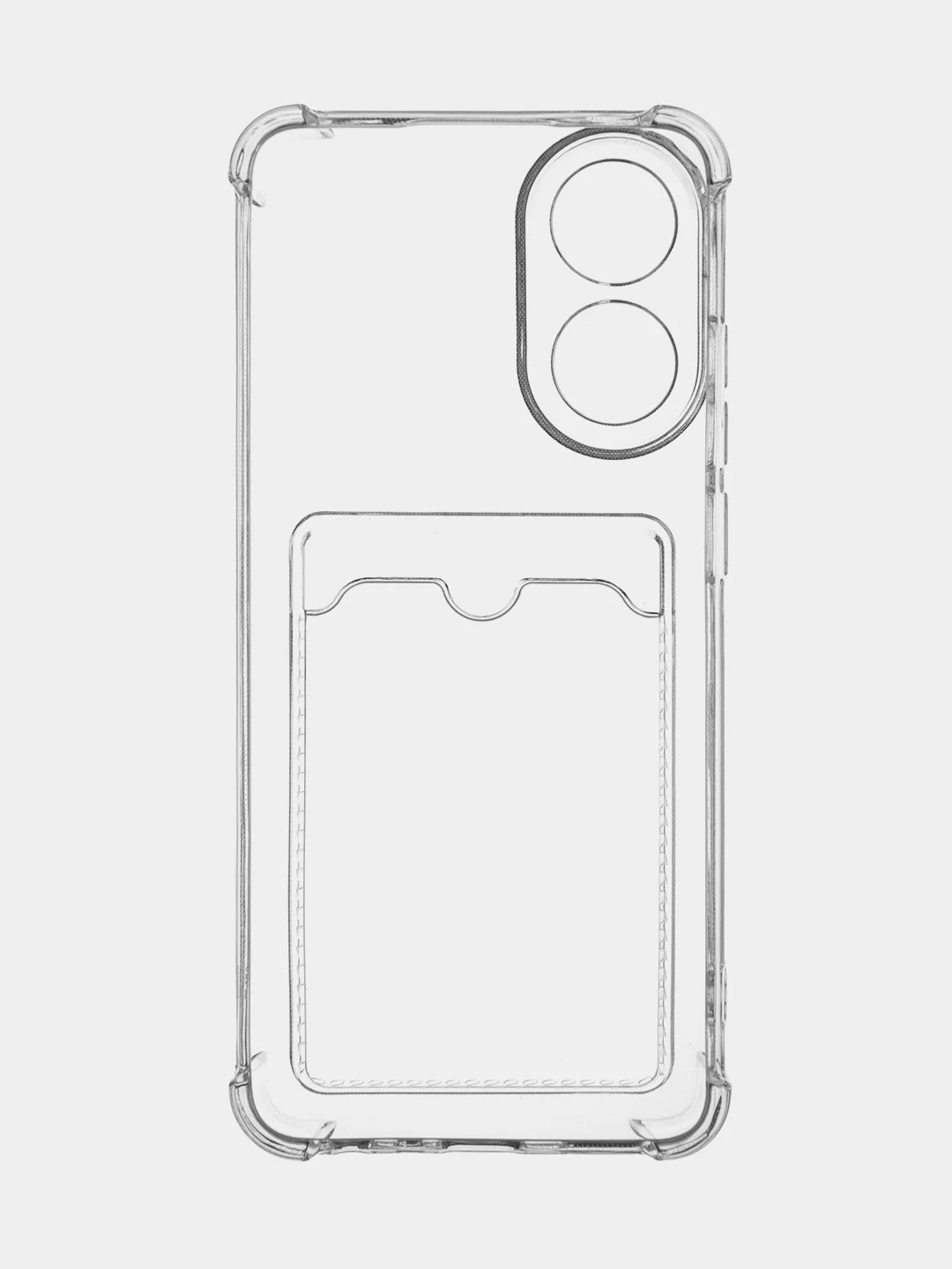 Молочный противоударный чехол для OPPO A78 силиконовый ROSCO с бортиком, защитой камер, прозрачный