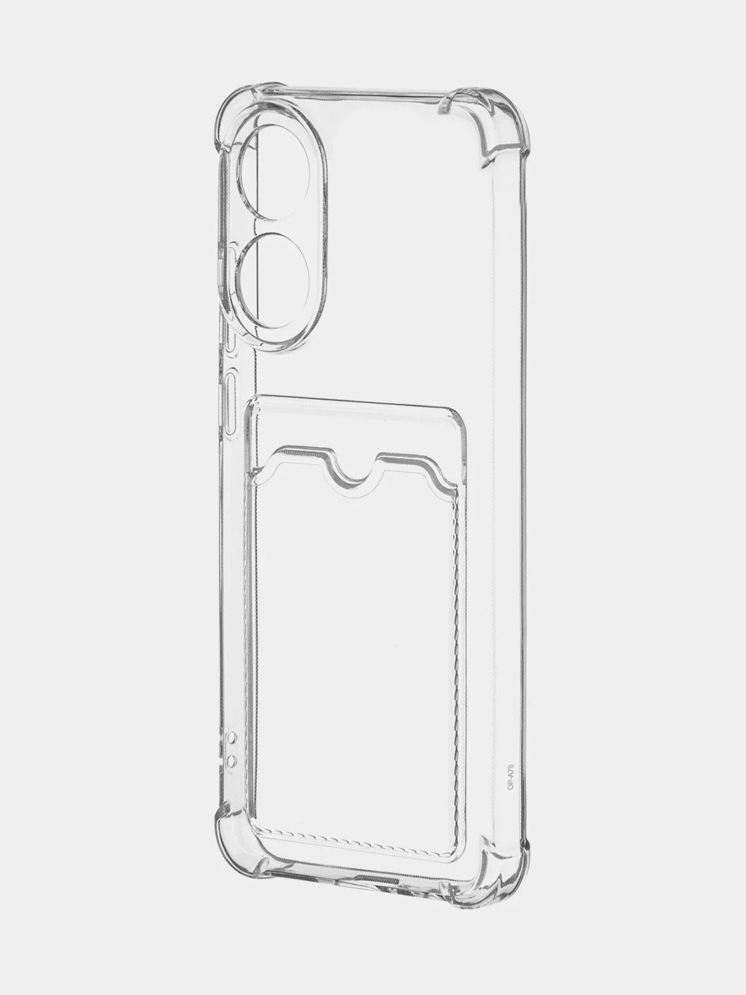 Молочный противоударный чехол для OPPO A78 силиконовый ROSCO с бортиком, защитой камер, прозрачный