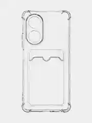 Молочный чехол для Oppo A58 NFC силиконовый, ROSCO, с защитой камер и от прилипания, с кармашком и без