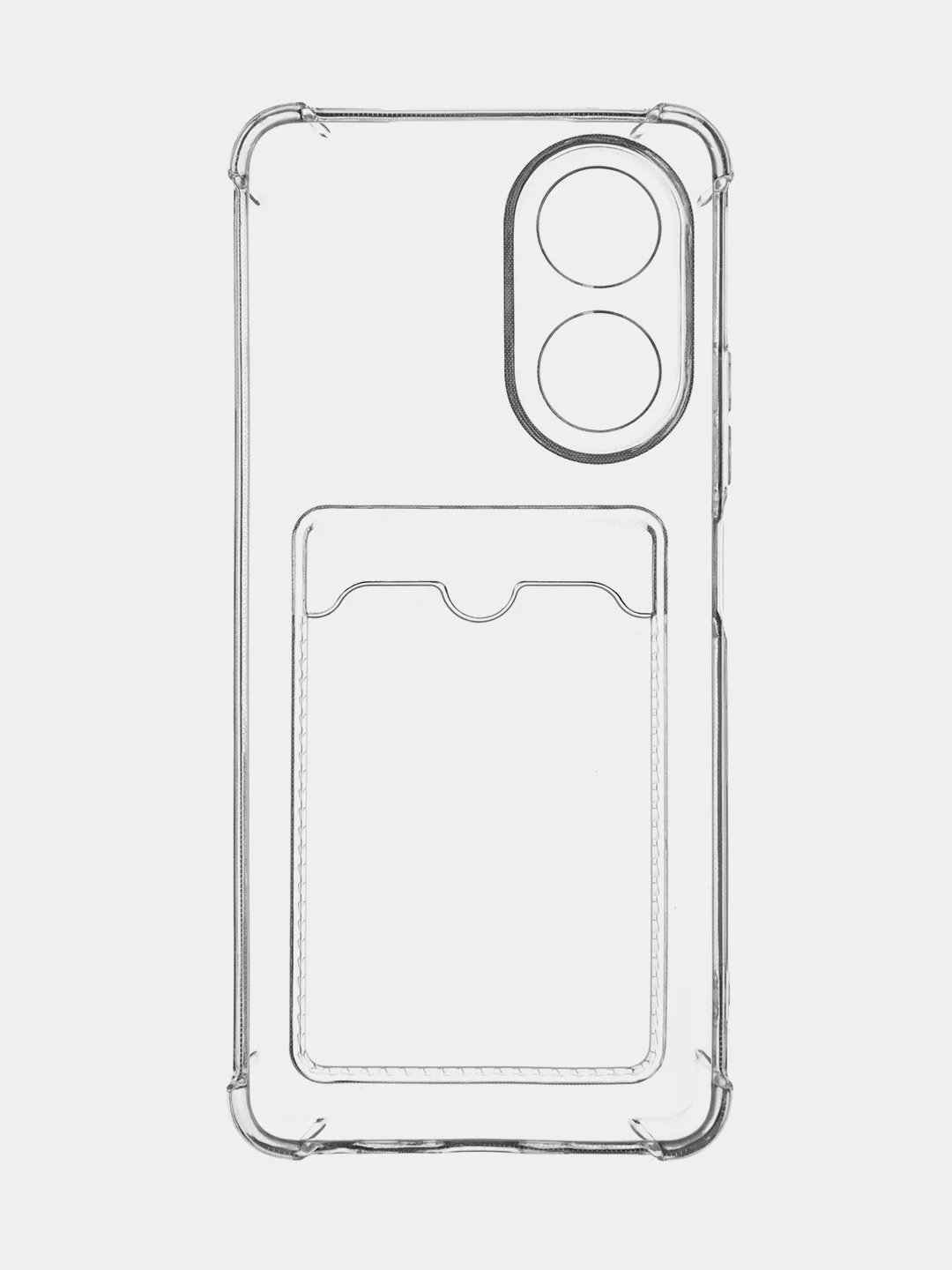 Молочный чехол для Oppo A58 NFC силиконовый, ROSCO, с защитой камер и от прилипания, с кармашком и без