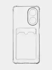 Молочный чехол для Oppo A58 NFC силиконовый, ROSCO, с защитой камер и от прилипания, с кармашком и без