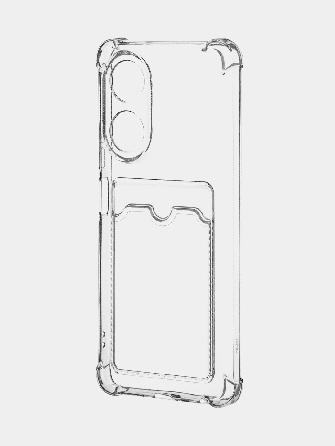 Молочный чехол для Oppo A58 NFC силиконовый, ROSCO, с защитой камер и от прилипания, с кармашком и без