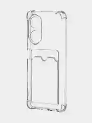 Молочный чехол для Oppo A58 NFC силиконовый, ROSCO, с защитой камер и от прилипания, с кармашком и без