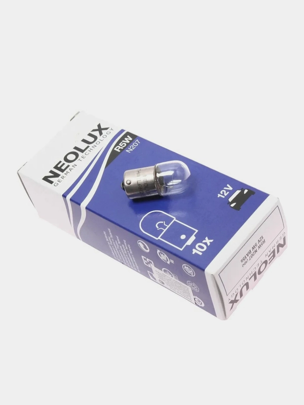 Лампа автомобильная Neolux Standart N207, BA15s, R5W, 10 штук в упаковке