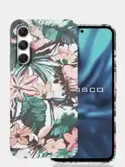 Розовый чехол для Samsung Galaxy A54 A34 A24 S23 S24 с принтом пластиковый ROSCO матовый тонкий