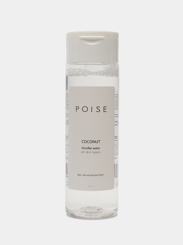 Мицеллярная вода Poise для всех типов кожи, без спирта, кокосовая, 200 мл