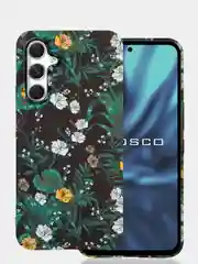 Тёмно-зелёный чехол для Samsung Galaxy A54 A34 A24 S23 S24 с принтом пластиковый ROSCO матовый тонкий