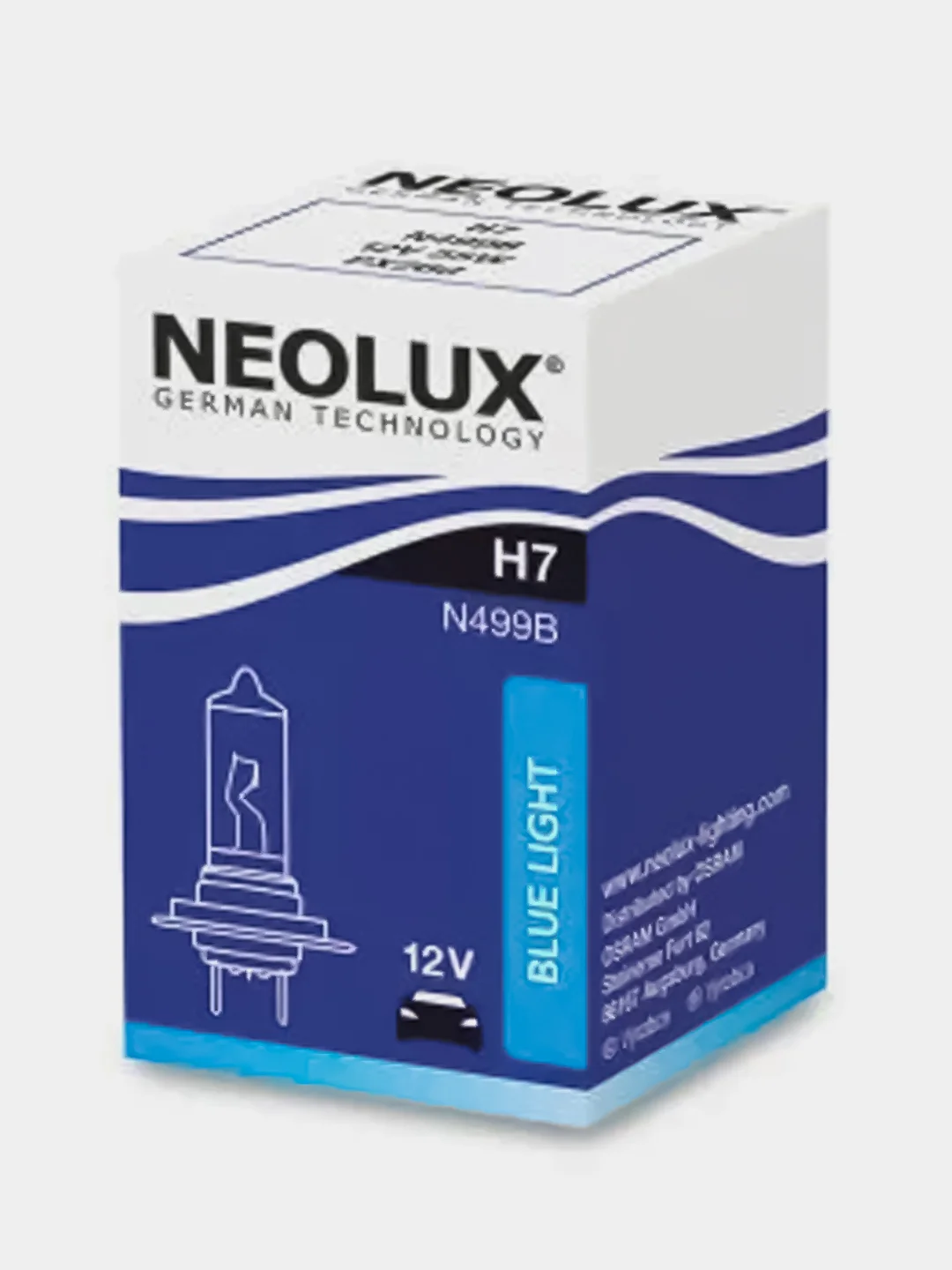 Галогенные лампы головного света Osram NEOLUX BLUE LIGHT, N499B, 1 шт
