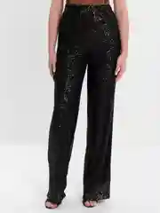 Черный женские брюки с пайетками