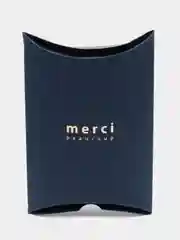 Синий меланж коробка-подушка "Merci"