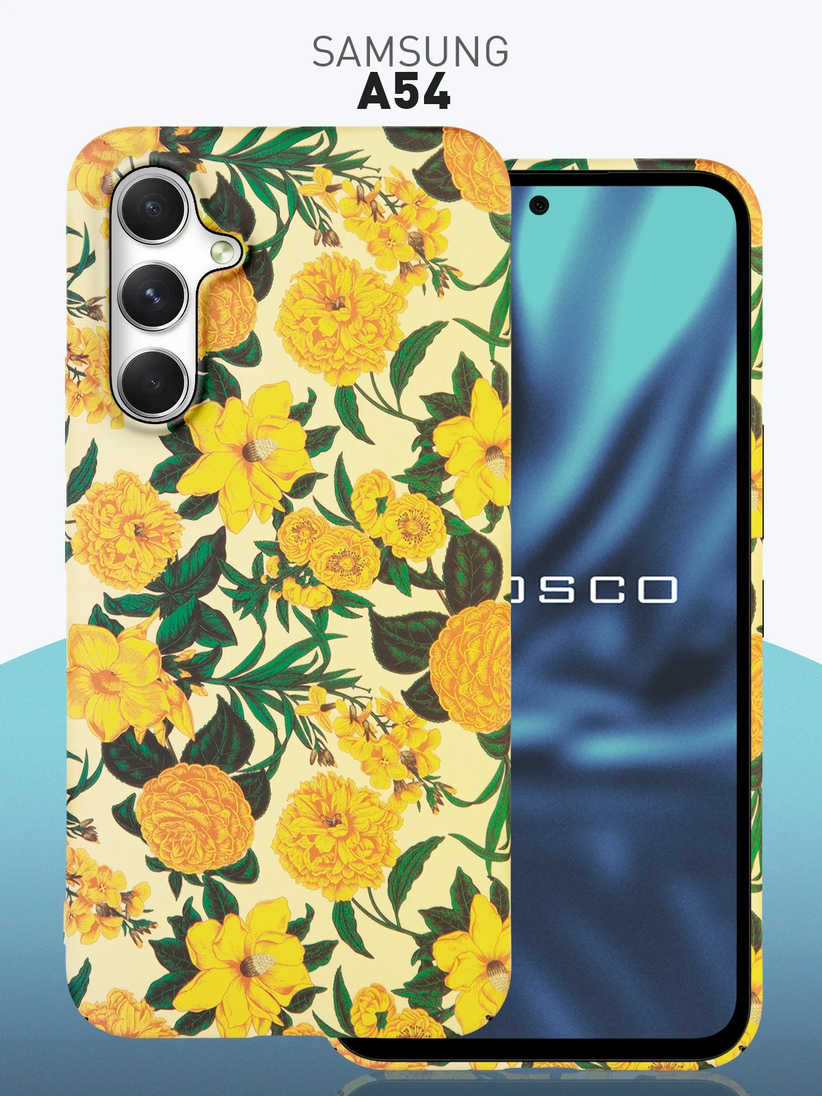Чехол для Samsung Galaxy A54 A34 A24 S23 S24 с принтом пластиковый ROSCO матовый тонкий