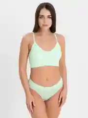Мятный комплект нижнего белья женский, топ и трусы