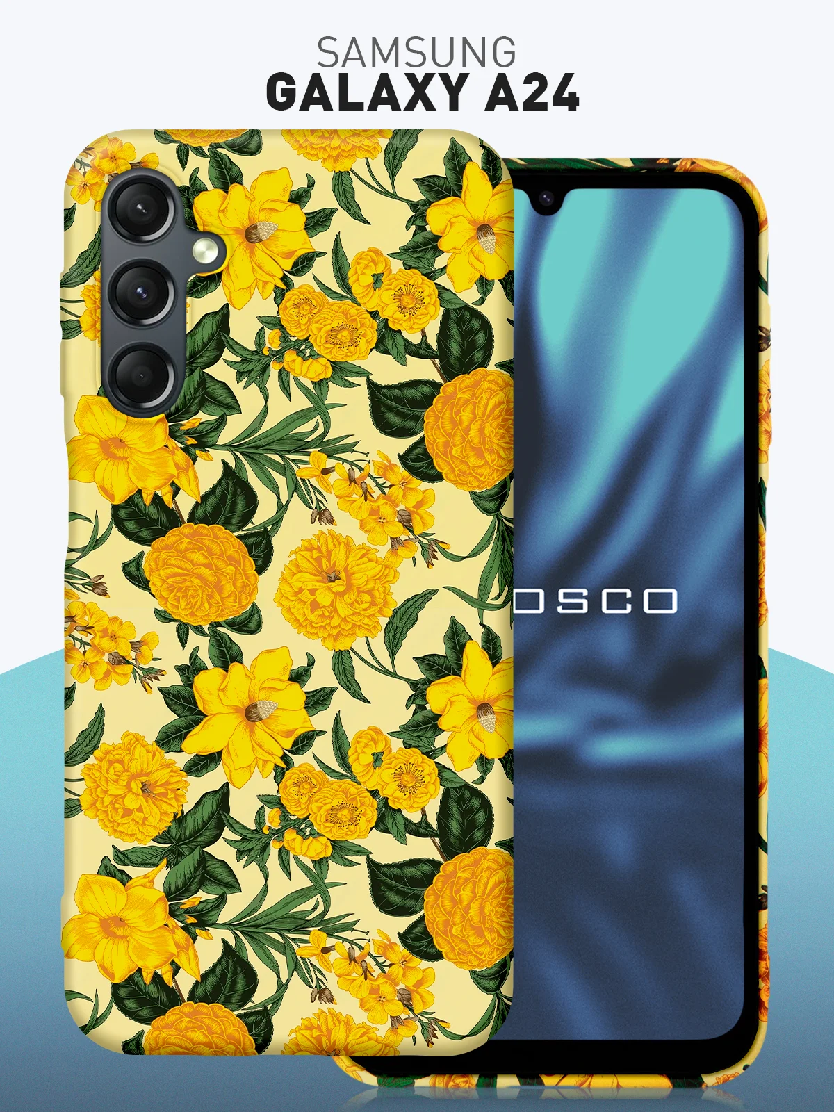 Чехол для Samsung Galaxy A54 A34 A24 S23 S24 с принтом пластиковый ROSCO матовый тонкий