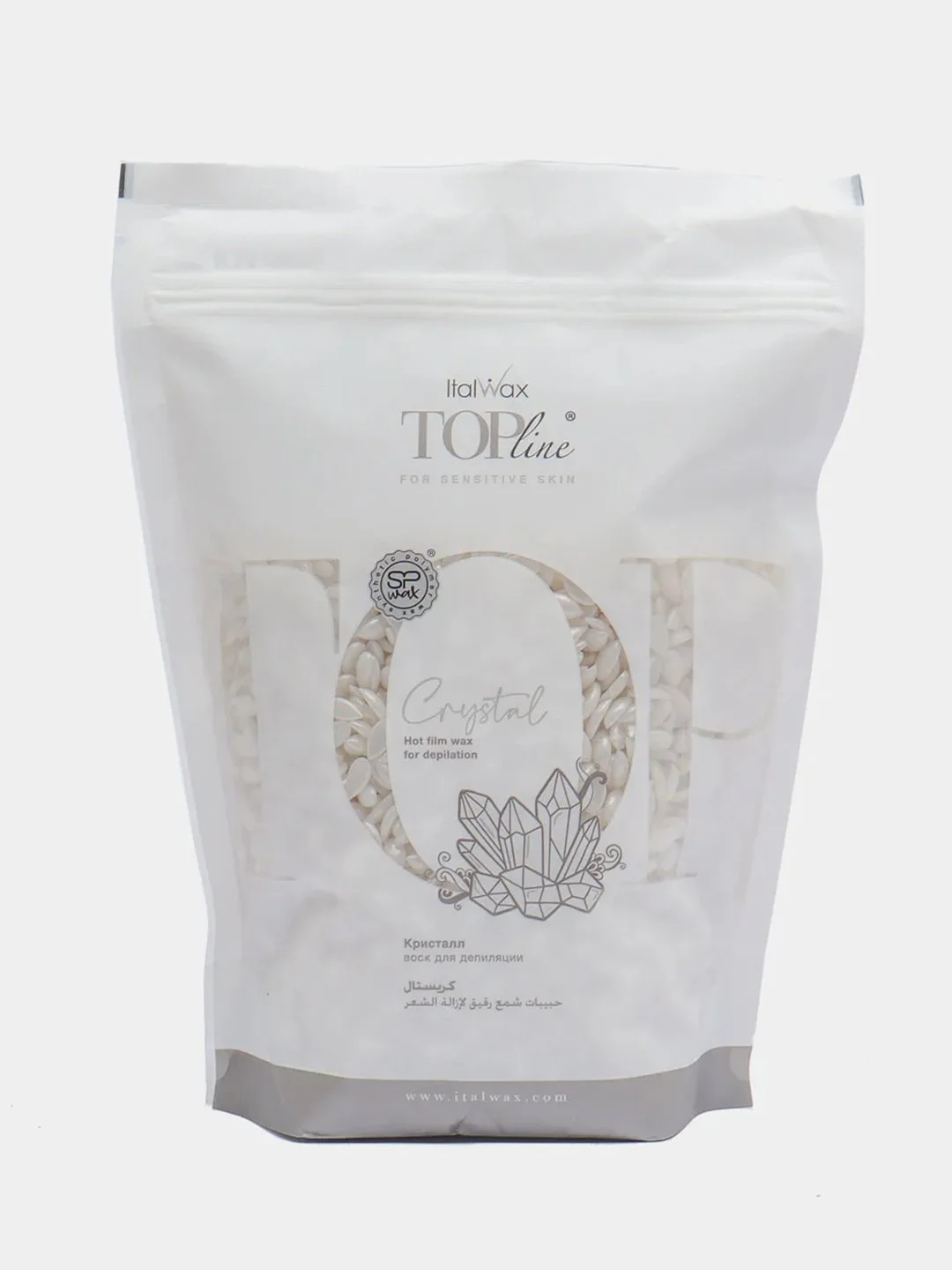 Пленочный воск ItalWax Top Line "Crystal" Кристалл, для депиляции, 750 г гранулированный