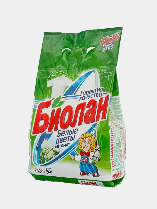 Стиральный порошок БИОЛАН Автомат, Белые цветы, 2,4 кг