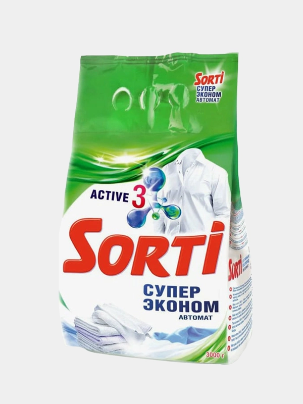 Стиральный порошок SORTI Супер Эконом Автомат, 3 кг