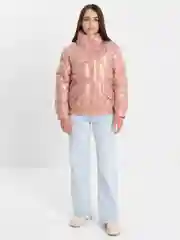 Розовый пуховик женский LaFemme